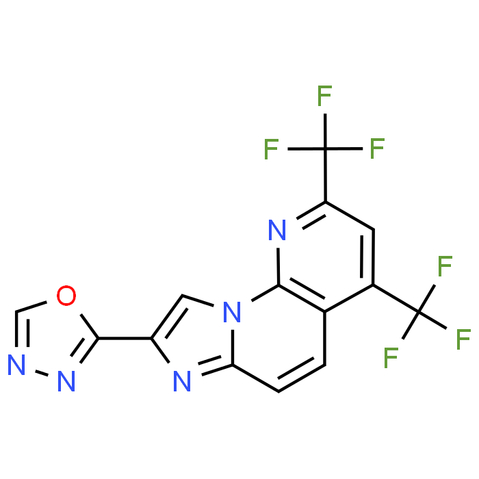 2-[2,4-Bis(trifluoromethyl)imidazo[1,2-a]1,8-naphthyridin-8-yl]-1,3,4-oxadiazole