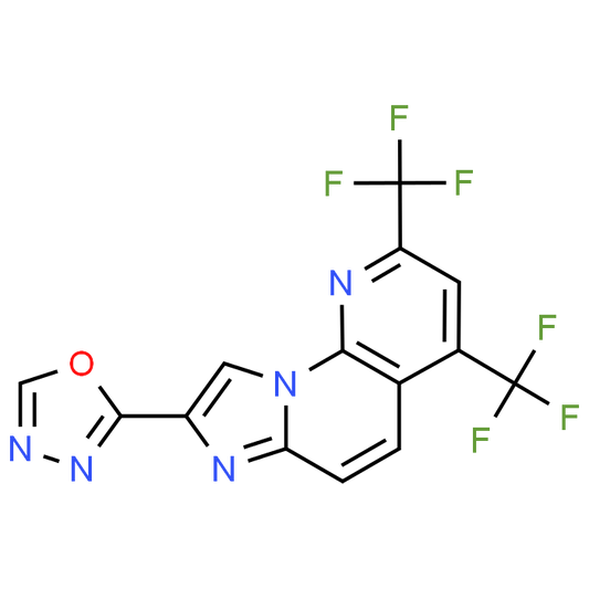 2-[2,4-Bis(trifluoromethyl)imidazo[1,2-a]1,8-naphthyridin-8-yl]-1,3,4-oxadiazole