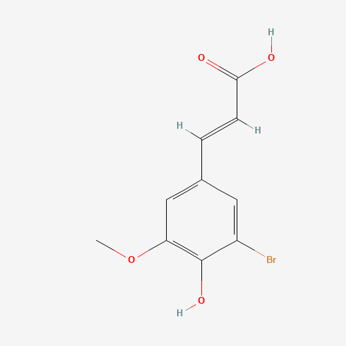 3-(3-Bromo-4-hydroxy-5-methoxyphenyl)acrylic acid(predominantly trans)