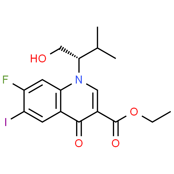 (S)-Ethyl 7-fluoro-1-(1-hydroxy-3-methylbutan-2-yl)-6-iodo-4-oxo-1,4-dihydroquinoline-3-carboxylate