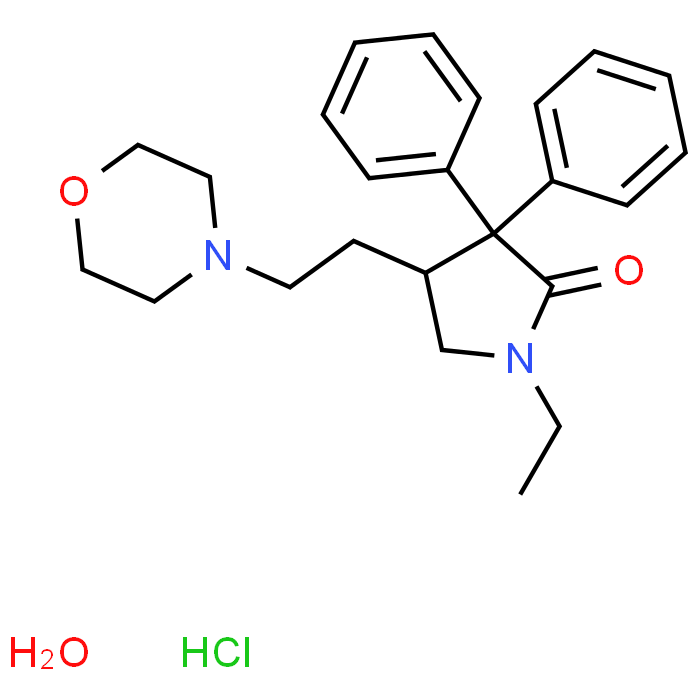 1-Ethyl-4-(2-morpholinoethyl)-3,3-diphenylpyrrolidin-2-one hydrochloride hydrate