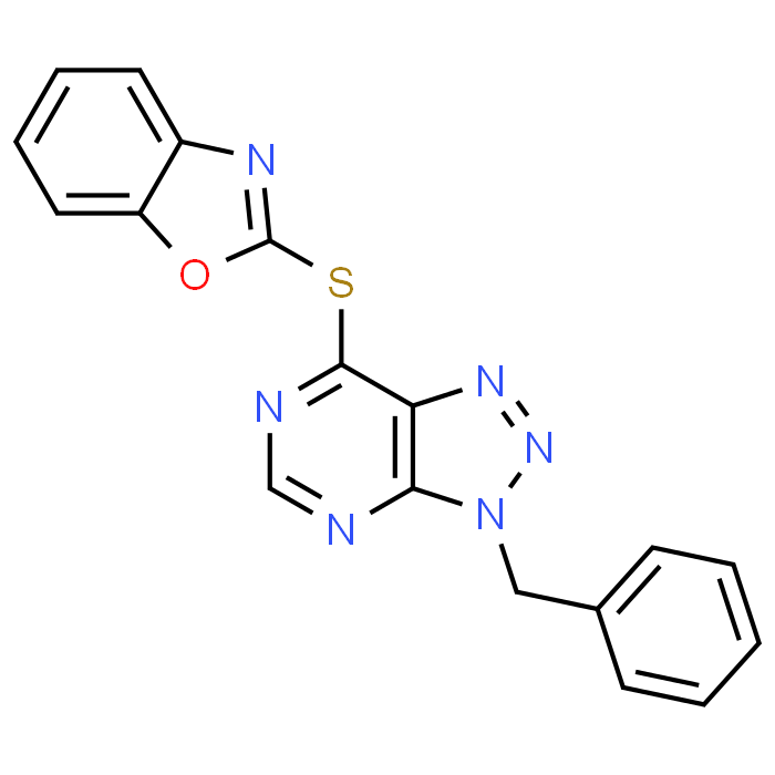 2-((3-Benzyl-3H-[1,2,3]triazolo[4,5-d]pyrimidin-7-yl)thio)benzo[d]oxazole