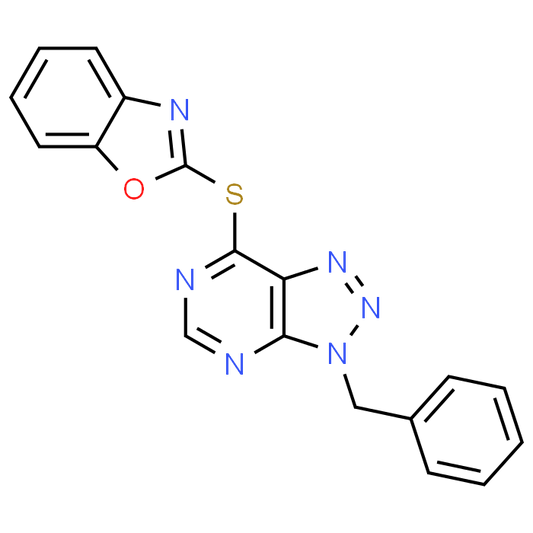 2-((3-Benzyl-3H-[1,2,3]triazolo[4,5-d]pyrimidin-7-yl)thio)benzo[d]oxazole