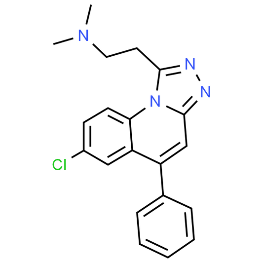 2-(7-Chloro-5-phenyl-[1,2,4]triazolo[4,3-a]quinolin-1-yl)-N,N-dimethylethan-1-amine