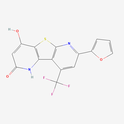 11-(Furan-2-yl)-6-hydroxy-13-(trifluoromethyl)-8-thia-3,10-diazatricyclo[7.4.0.0^{2,7}]trideca-1(9),2(7),5,10,12-pentaen-4-one