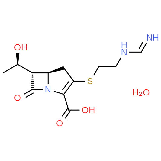 (5R,6S)-3-((2-Formimidamidoethyl)thio)-6-((R)-1-hydroxyethyl)-7-oxo-1-azabicyclo[3.2.0]hept-2-ene-2-carboxylic acid hydrate