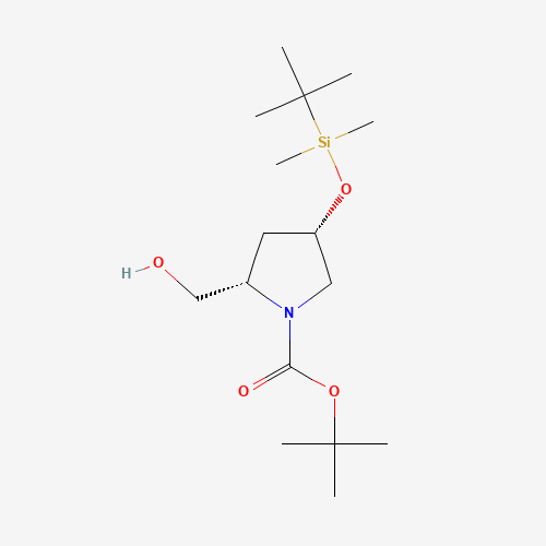 tert-Butyl (2S,4S)-4-((tert-butyldimethylsilyl)oxy)-2-(hydroxymethyl)pyrrolidine-1-carboxylate