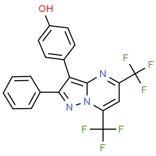 4-(2-Phenyl-5,7-bis(trifluoromethyl)pyrazolo[1,5-a]pyrimidin-3-yl)phenol