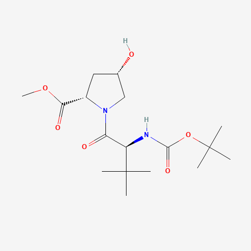 Methyl (2S,4S)-1-((S)-2-((tert-butoxycarbonyl)amino)-3,3-dimethylbutanoyl)-4-hydroxypyrrolidine-2-carboxylate