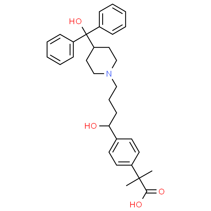 2-(4-(1-Hydroxy-4-(4-(hydroxydiphenylmethyl)piperidin-1-yl)butyl)phenyl)-2-methylpropanoic acid