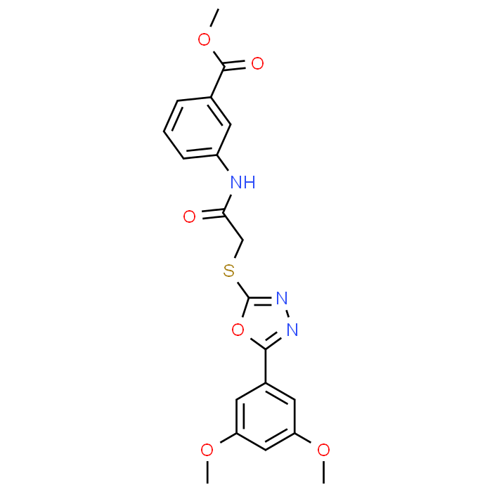 Methyl 3-(2-((5-(3,5-dimethoxyphenyl)-1,3,4-oxadiazol-2-yl)thio)acetamido)benzoate