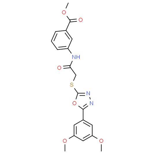 Methyl 3-(2-((5-(3,5-dimethoxyphenyl)-1,3,4-oxadiazol-2-yl)thio)acetamido)benzoate