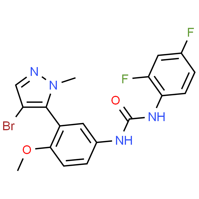 1-(3-(4-Bromo-1-methyl-1H-pyrazol-5-yl)-4-methoxyphenyl)-3-(2,4-difluorophenyl)urea