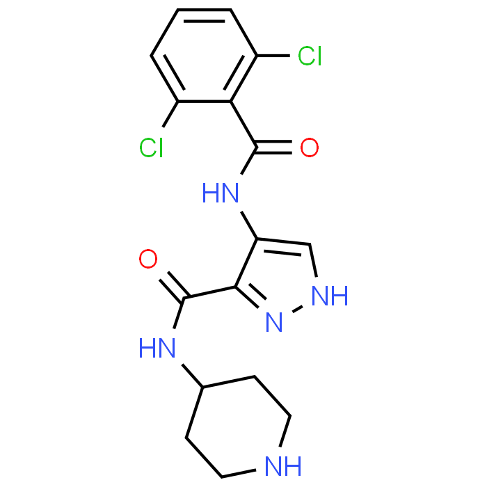 4-(2,6-Dichlorobenzamido)-N-(piperidin-4-yl)-1H-pyrazole-3-carboxamide