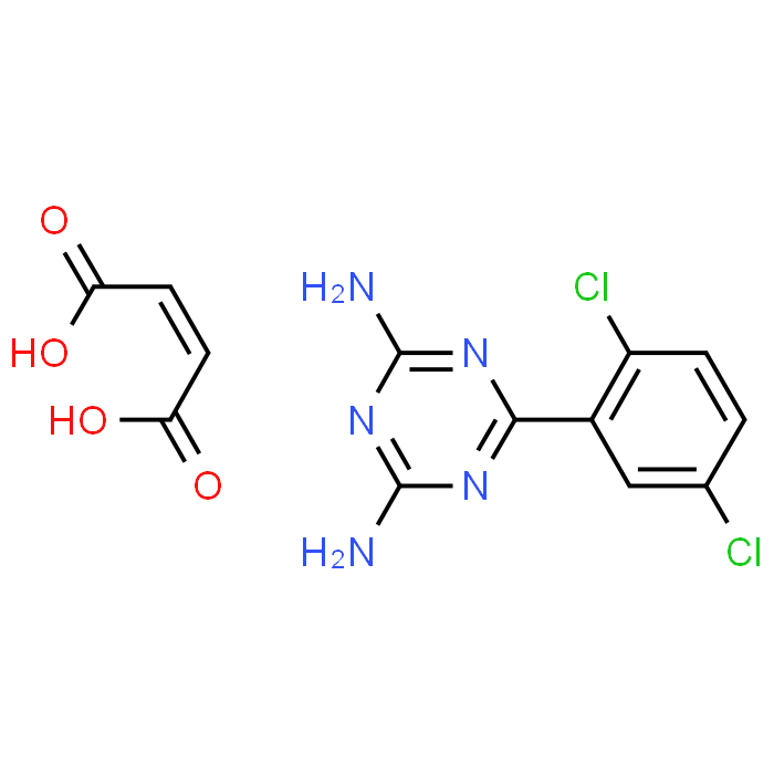 6-(2,5-Dichlorophenyl)-1,3,5-triazine-2,4-diamine maleate