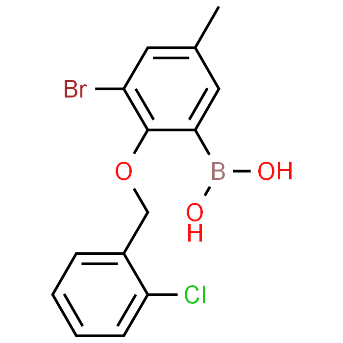 (3-Bromo-2-((2-chlorobenzyl)oxy)-5-methylphenyl)boronic acid