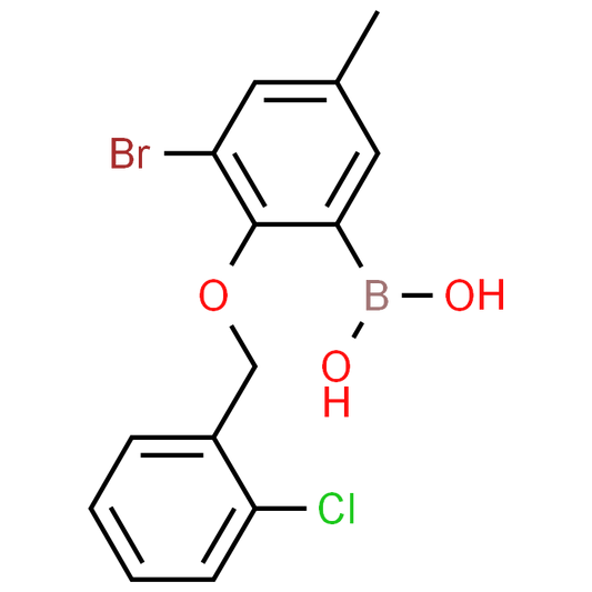 (3-Bromo-2-((2-chlorobenzyl)oxy)-5-methylphenyl)boronic acid