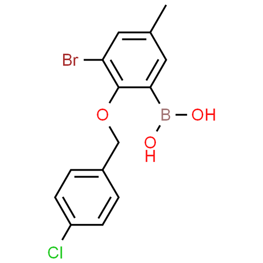 (3-Bromo-2-((4-chlorobenzyl)oxy)-5-methylphenyl)boronic acid