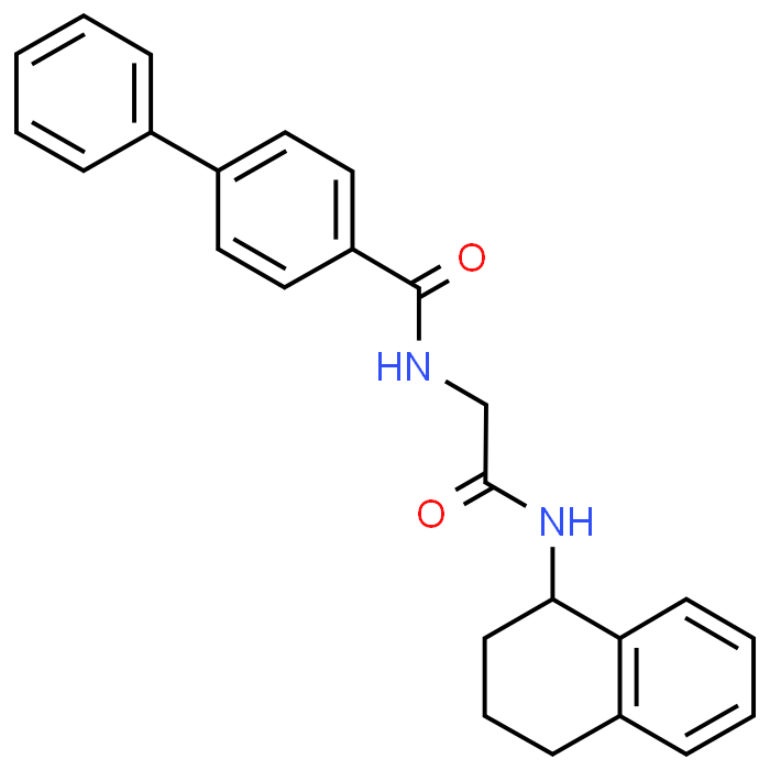 N-(2-Oxo-2-((1,2,3,4-tetrahydronaphthalen-1-yl)amino)ethyl)-[1,1'-biphenyl]-4-carboxamide