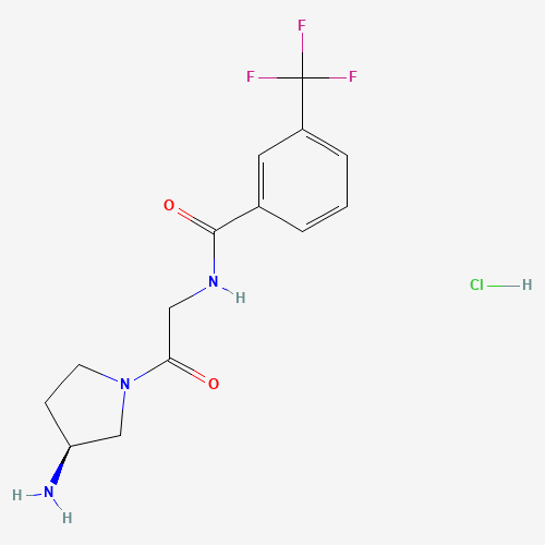 (S)-N-(2-(3-aminopyrrolidin-1-yl)-2-oxoethyl)-3-(trifluoromethyl)benzamide hydrochloride