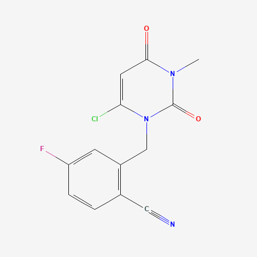2-((6-Chloro-3-methyl-2,4-dioxo-3,4-dihydropyrimidin-1(2H)-yl)methyl)-4-fluorobenzonitrile