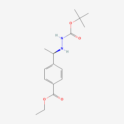 tert-Butyl (R)-2-(1-(4-(ethoxycarbonyl)phenyl)ethyl)hydrazine-1-carboxylate