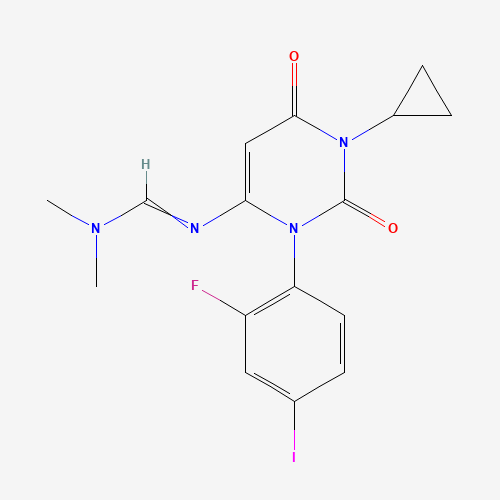 N'-(1-Cyclopropyl-3-(2-fluoro-4-iodophenyl)-2,6-dioxo-1,2,3,6-tetrahydropyrimidin-4-yl)-N,N-dimethylformimidamide