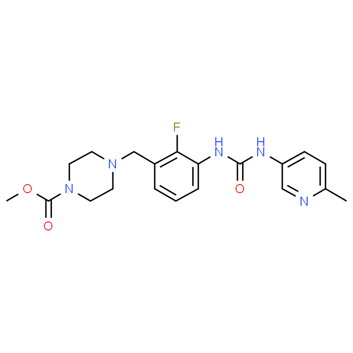 Methyl 4-(2-fluoro-3-(3-(6-methylpyridin-3-yl)ureido)benzyl)piperazine-1-carboxylate