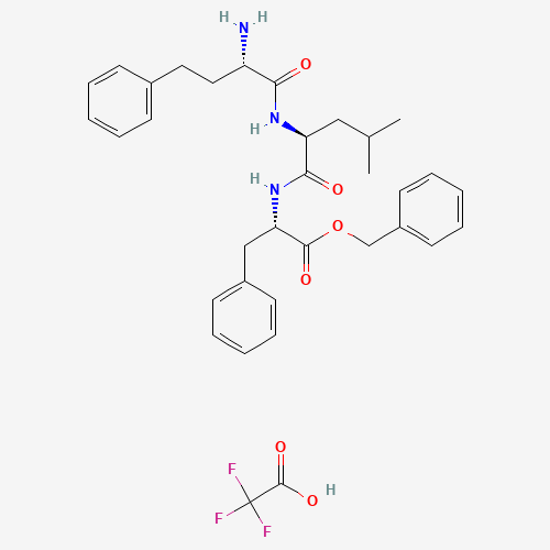 (S)-Benzyl 2-((S)-2-((S)-2-amino-4-phenylbutanamido)-4-methylpentanamido)-3-phenylpropanoate 2,2,2-trifluoroacetate