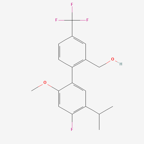 (4'-Fluoro-5'-isopropyl-2'-methoxy-4-trifluoromethyl-biphenyl-2-yl)methanol