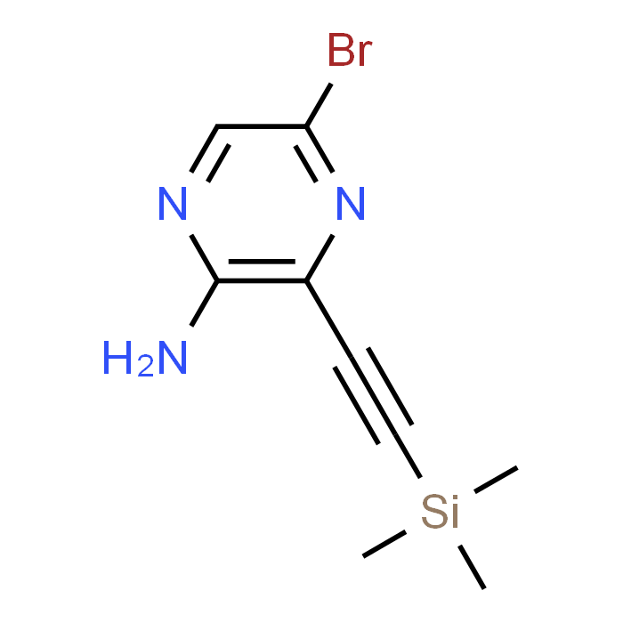 5-Bromo-3-((trimethylsilyl)ethynyl)pyrazin-2-amine