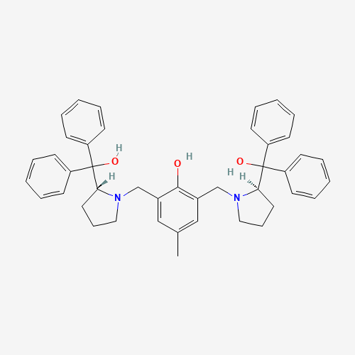 2,6-Bis[[(R)-2-[hydroxy(diphenyl)methyl]-1-pyrrolidinyl]methyl]-4-methylphenol