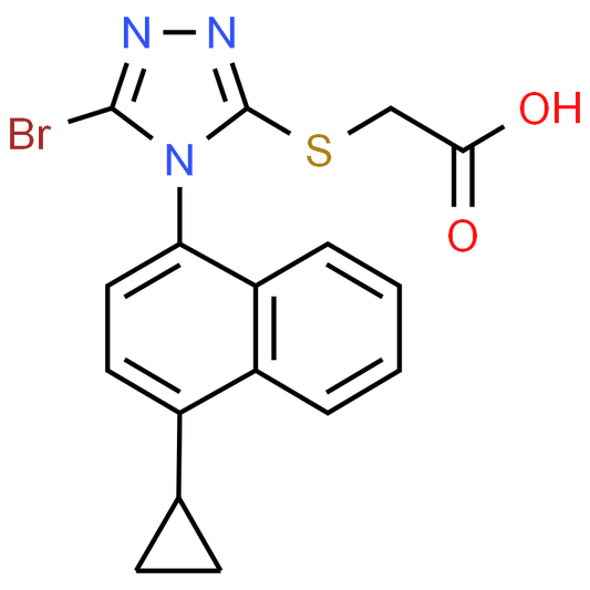 2-((5-Bromo-4-(4-cyclopropylnaphthalen-1-yl)-4H-1,2,4-triazol-3-yl)thio)acetic acid