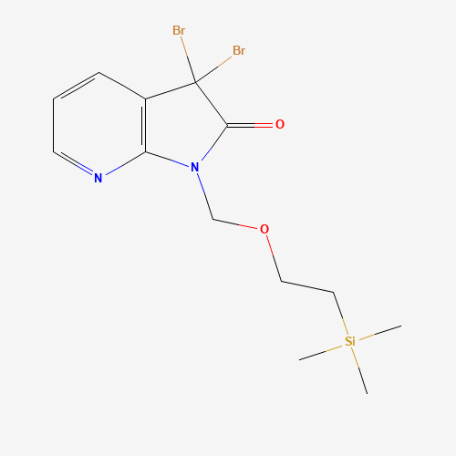 3,3-Dibromo-1-((2-(trimethylsilyl)ethoxy)methyl)-1H-pyrrolo[2,3-b]pyridin-2(3H)-one