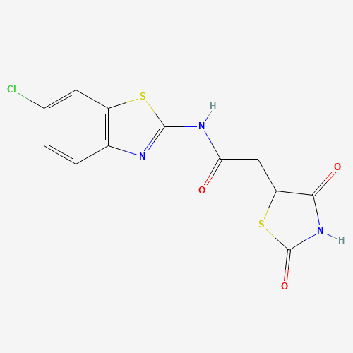 N-(6-Chlorobenzo[d]thiazol-2-yl)-2-(2,4-dioxothiazolidin-5-yl)acetamide