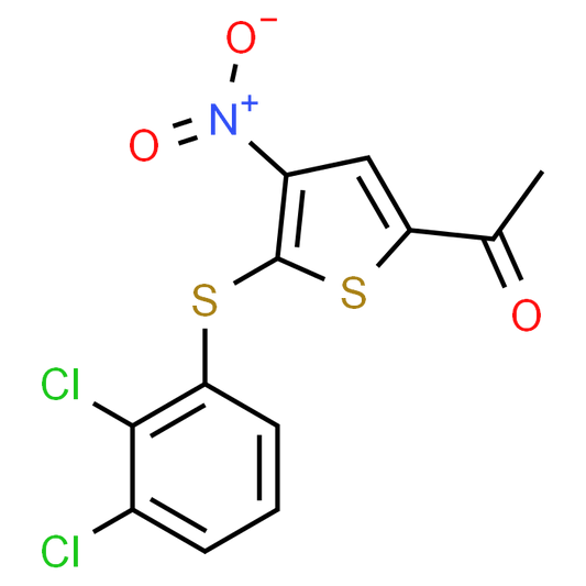 1-(5-((2,3-Dichlorophenyl)thio)-4-nitrothiophen-2-yl)ethan-1-one