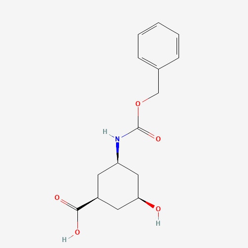 rel-(1S,3R,5S)-3-(((Benzyloxy)carbonyl)amino)-5-hydroxycyclohexane-1-carboxylic acid