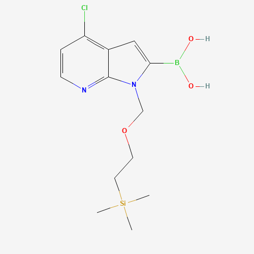 (4-Chloro-1-((2-(trimethylsilyl)ethoxy)methyl)-1H-pyrrolo[2,3-b]pyridin-2-yl)boronic acid