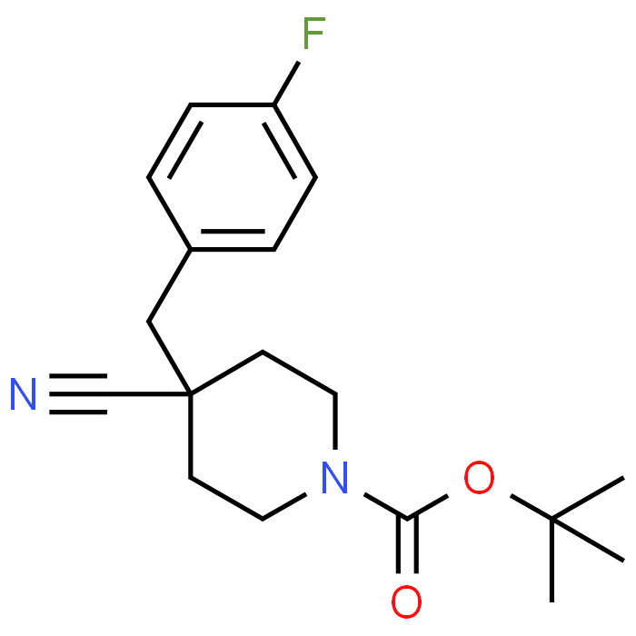 tert-Butyl 4-cyano-4-(4-fluorobenzyl)piperidine-1-carboxylate