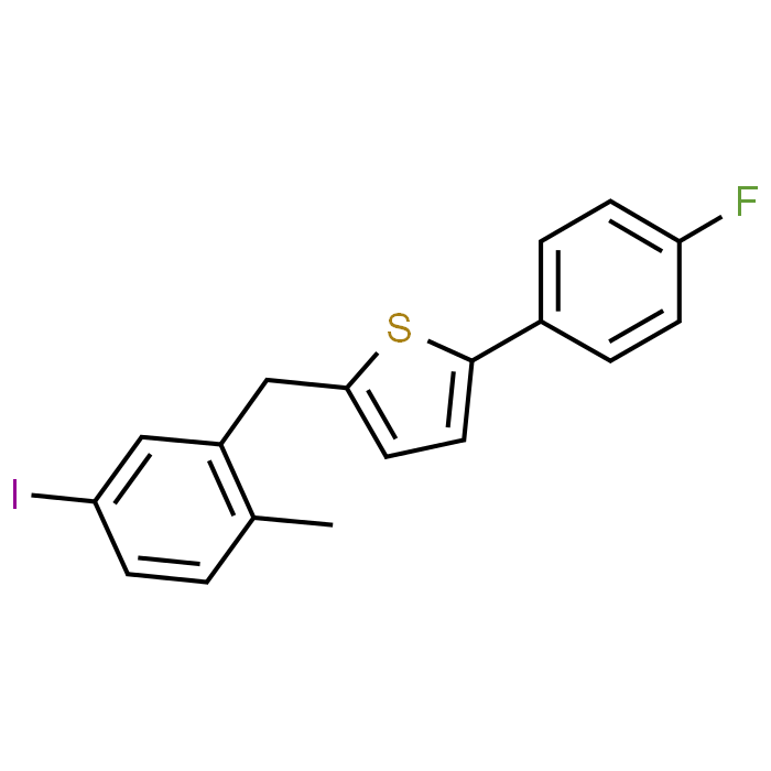 2-(4-Fluorophenyl)-5-(5-iodo-2-methylbenzyl)thiophene