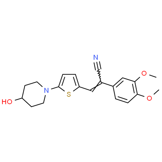 (Z)-2-(3,4-Dimethoxyphenyl)-3-(5-(4-hydroxypiperidin-1-yl)thiophen-2-yl)acrylonitrile