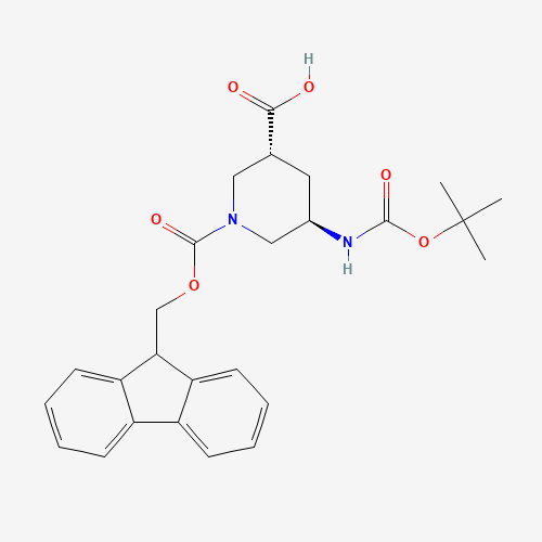 rel-(3R,5R)-1-(((9H-Fluoren-9-yl)methoxy)carbonyl)-5-((tert-butoxycarbonyl)amino)piperidine-3-carboxylic acid
