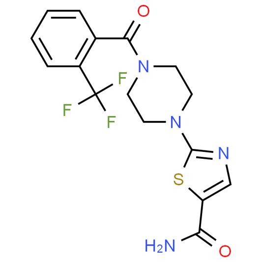 2-(4-(2-(Trifluoromethyl)benzoyl)piperazin-1-yl)thiazole-5-carboxamide