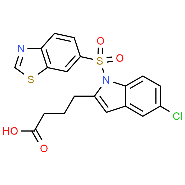 4-(1-(Benzo[d]thiazol-6-ylsulfonyl)-5-chloro-1H-indol-2-yl)butanoic acid