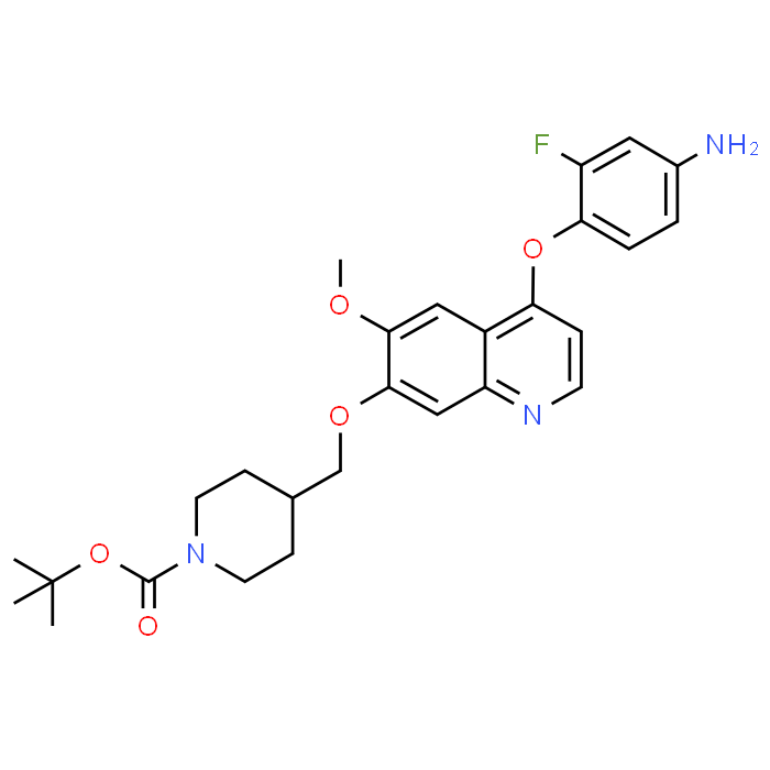 tert-Butyl 4-(((4-(4-amino-2-fluorophenoxy)-6-methoxyquinolin-7-yl)oxy)methyl)piperidine-1-carboxylate