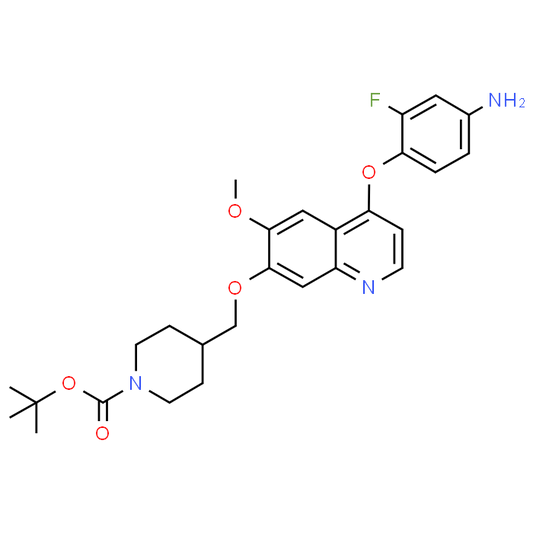 tert-Butyl 4-(((4-(4-amino-2-fluorophenoxy)-6-methoxyquinolin-7-yl)oxy)methyl)piperidine-1-carboxylate