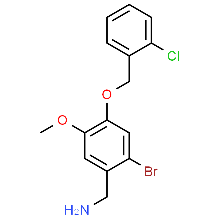 (2-Bromo-4-((2-chlorobenzyl)oxy)-5-methoxyphenyl)methanamine