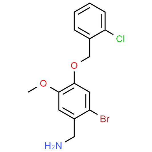 (2-Bromo-4-((2-chlorobenzyl)oxy)-5-methoxyphenyl)methanamine