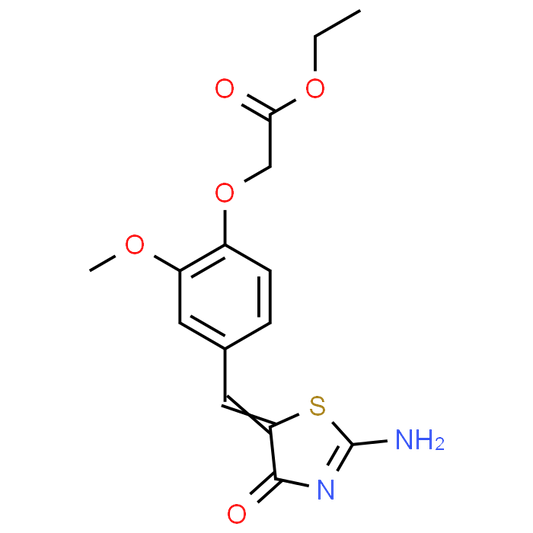 Ethyl 2-(4-((2-amino-4-oxothiazol-5(4H)-ylidene)methyl)-2-methoxyphenoxy)acetate