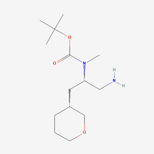 tert-Butyl ((S)-1-amino-3-((R)-tetrahydro-2H-pyran-3-yl)propan-2-yl)(methyl)carbamate